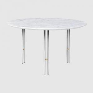 GUBI – IOI SIDE TABLE ROUND – WHITE /CHROME, ÇAP 70