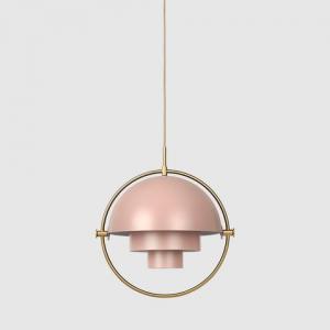 GUBI – MULTI LITE PENDANT – PINK / BRASS, LARGE